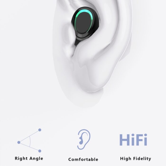 MD06 Mini Wireless Earbuds with Digital Display, IPX3, 1200 mAh Case - Image 2