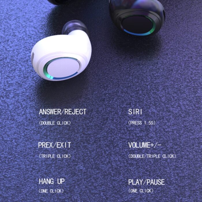MD06 Mini Wireless Earbuds with Digital Display, IPX3, 1200 mAh Case - Image 4