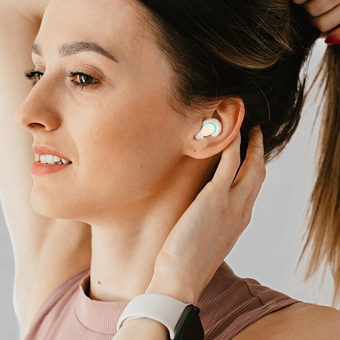 MD06 Mini Wireless Earbuds with Digital Display, IPX3, 1200 mAh Case - Image 9