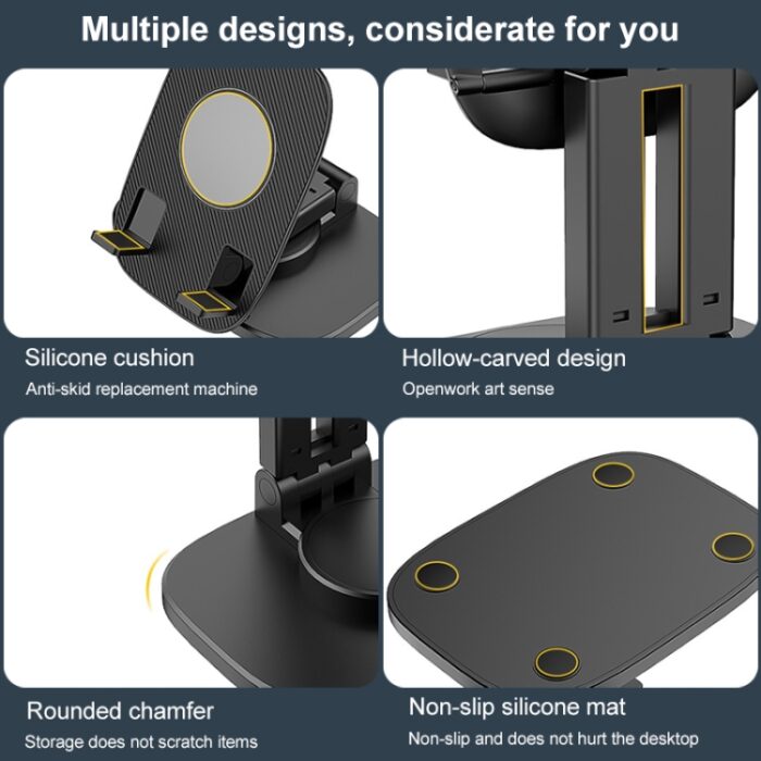 FD5 B028 Foldable Rotating Phone and Tablet Holder, 360-Degree - Image 7