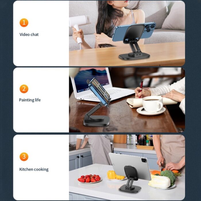 FD5 B028 Foldable Rotating Phone and Tablet Holder, 360-Degree - Image 8
