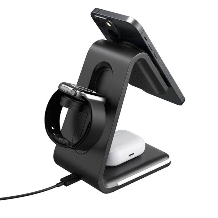 B17 3-in-1 Magnetic Wireless Charging Stand, 15W - Image 2