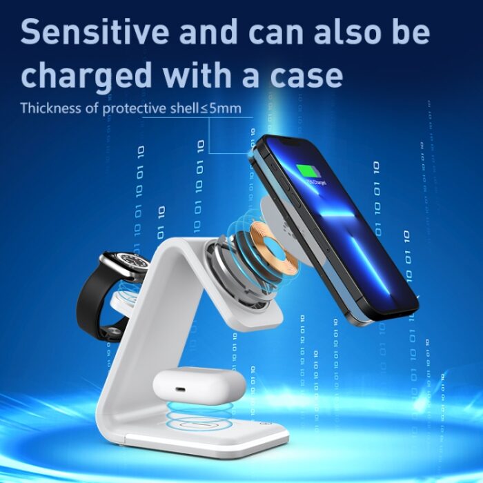 B17 3-in-1 Magnetic Wireless Charging Stand, 15W - Image 5
