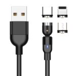 3-in-1 Magnetic Rotating Charging Cable, Lightning, USB-C, Micro USB - Image 2