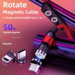 3-in-1 Magnetic Rotating Charging Cable, Lightning, USB-C, Micro USB - Image 6