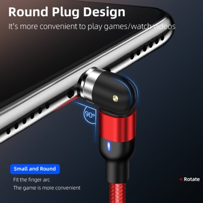 3-in-1 Magnetic Rotating Charging Cable, Lightning, USB-C, Micro USB - Image 8
