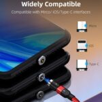 3-in-1 Magnetic Rotating Charging Cable, Lightning, USB-C, Micro USB - Image 9