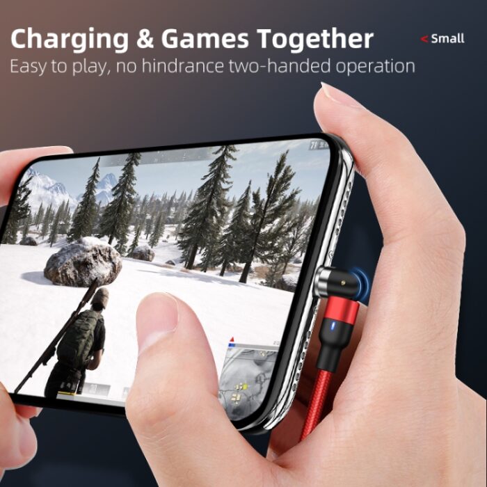 1m 2A Output 3 in 1 USB to 8 Pin + USB-C / Type-C + Micro USB Nylon Braided Rotate Magnetic Charging Cable, 1m 3 in 1 - Image 14