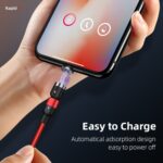 1m 2A Output 3 in 1 USB to 8 Pin + USB-C / Type-C + Micro USB Nylon Braided Rotate Magnetic Charging Cable, 1m 3 in 1 - Image 10