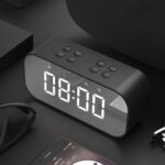 AEC BT501 Bluetooth Speaker Alarm Clock with Mirror LED Display