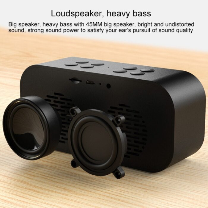 AEC BT501 Bluetooth Speaker Alarm Clock with Mirror LED Display - Image 11