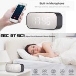 AEC BT501 Bluetooth Speaker Alarm Clock with Mirror LED Display - Image 9