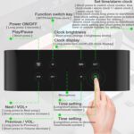 AEC BT501 Bluetooth Speaker Alarm Clock with Mirror LED Display - Image 10