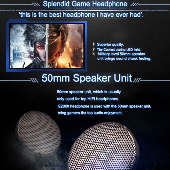 KOTION EACH G2000 Over-Ear Gaming Headset with Mic and LED - Image 11