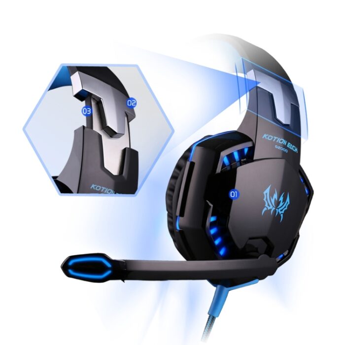 KOTION EACH G2000 Over-Ear Gaming Headset with Mic and LED - Image 5