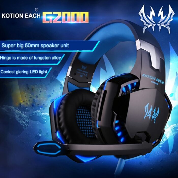 KOTION EACH G2000 Over-Ear Gaming Headset with Mic and LED - Image 7