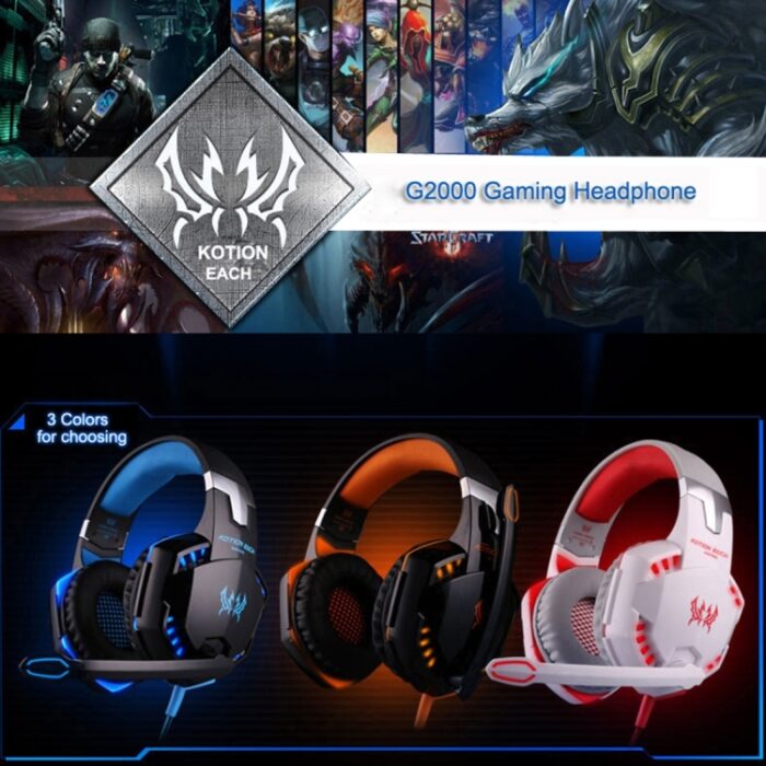 KOTION EACH G2000 Over-Ear Gaming Headset with Mic and LED - Image 8