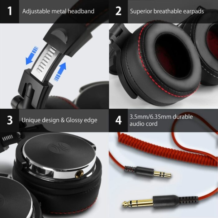 OneOdio Pro-50 Wired Hi-Fi Studio Headphones with 50mm Drivers - Image 6