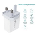 SDC-30W 3-Port QC3.0 USB Travel Charger with Micro USB Cable, UK Plug - Image 4