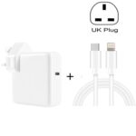 30W USB-C PD Charger with USB-C to Lightning Cable, UK Plug