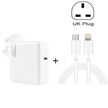 30W USB-C PD Charger with USB-C to Lightning Cable, UK Plug