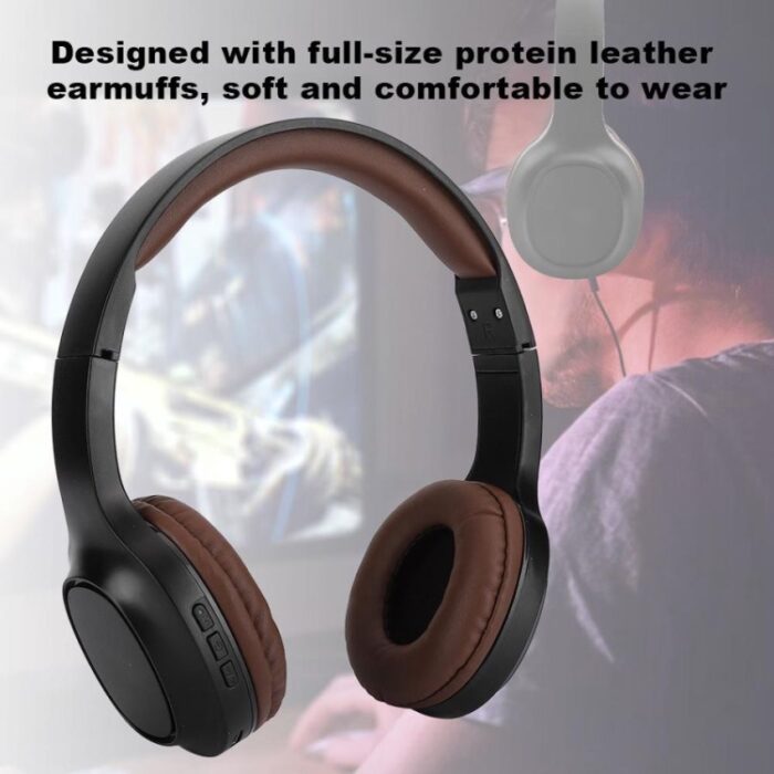 BT1605 Foldable Over-Ear Bluetooth Headphones with Mic & 3.5mm Jack - Image 5