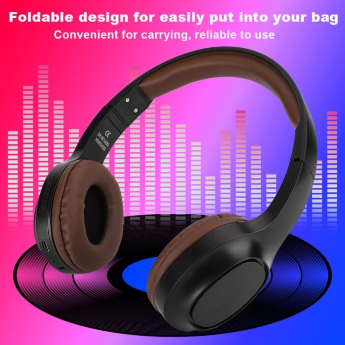 BT1605 Foldable Over-Ear Bluetooth Headphones with Mic & 3.5mm Jack - Image 6