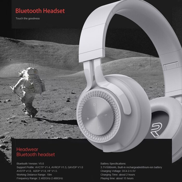 Fingertime P1 Foldable Bluetooth Headphones with Mic, Wired & Wireless - Image 4