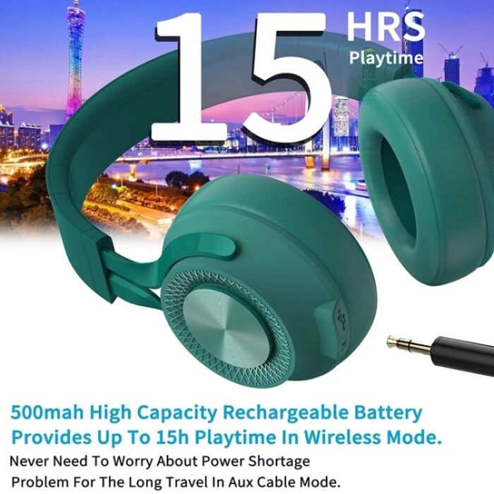 Fingertime P1 Foldable Bluetooth Headphones with Mic, Wired & Wireless - Image 5