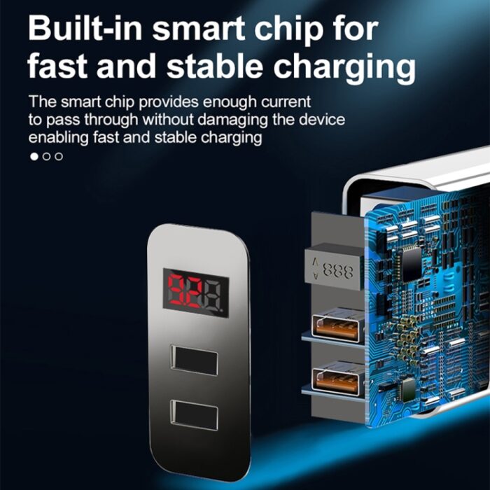 F002C 20W QC3.0 USB Fast Charger with LED Display and Micro USB Cable, UK Plug - Image 6