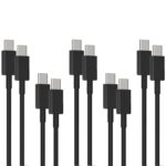 5 Pack USB-C to USB-C 3A Charging Cables, 1m