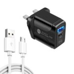 25W PD and QC3.0 Dual-Port Fast Charger with Micro USB Cable, UK Plug