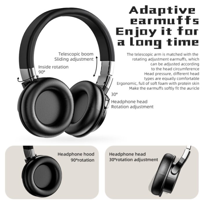 A51 Wireless Bluetooth HiFi Stereo Headphones with Mic - Image 5