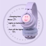 BT06C+ Kids Wireless Bluetooth Headphones with Mic & LED Light - Image 6