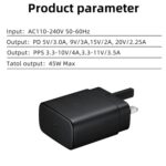M135 45W USB-C PD and PPS Fast Charger, Samsung Super Fast, UK Plug - Image 7
