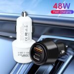 P29 48W Dual-Port Car Charger, PD 30W USB-C and QC3.0 USB-A - Image 3