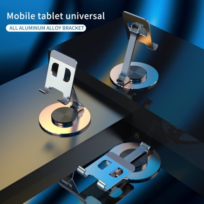 019 Aluminium Desktop Phone and Tablet Holder, 360-Degree, 4.7 to 12 inch - Image 2