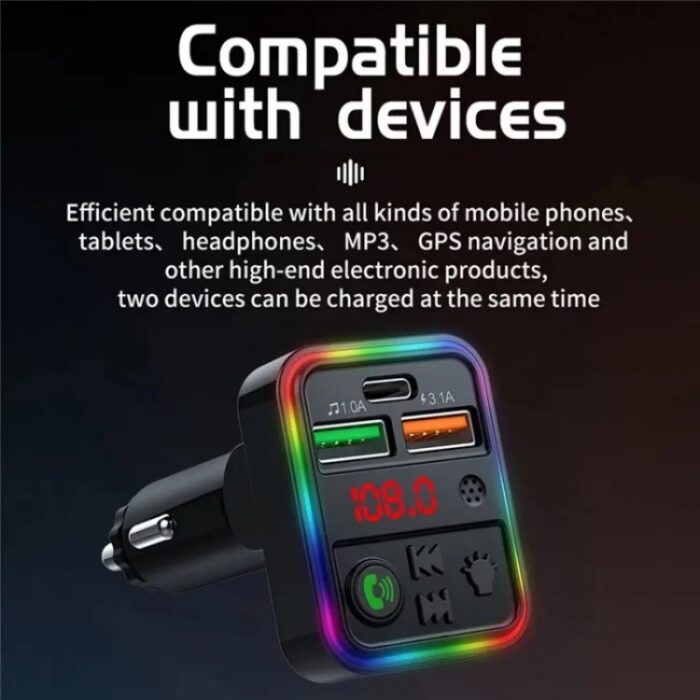 P18 Dual USB Bluetooth Car Kit with FM Transmitter & Hands-Free - Image 5