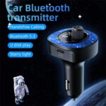 C41 Bluetooth 5.3 FM Transmitter Car Charger with Starry Light - Image 2