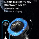 C41 Bluetooth 5.3 FM Transmitter Car Charger with Starry Light - Image 5
