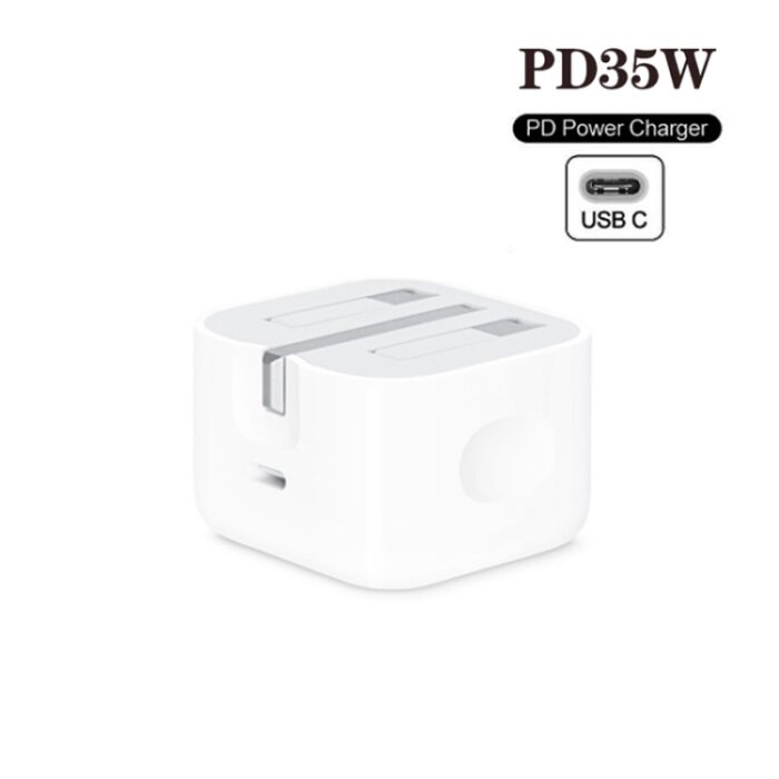 35W USB-C PD Charger with 1 m USB-C Cable, UK Plug - Image 2