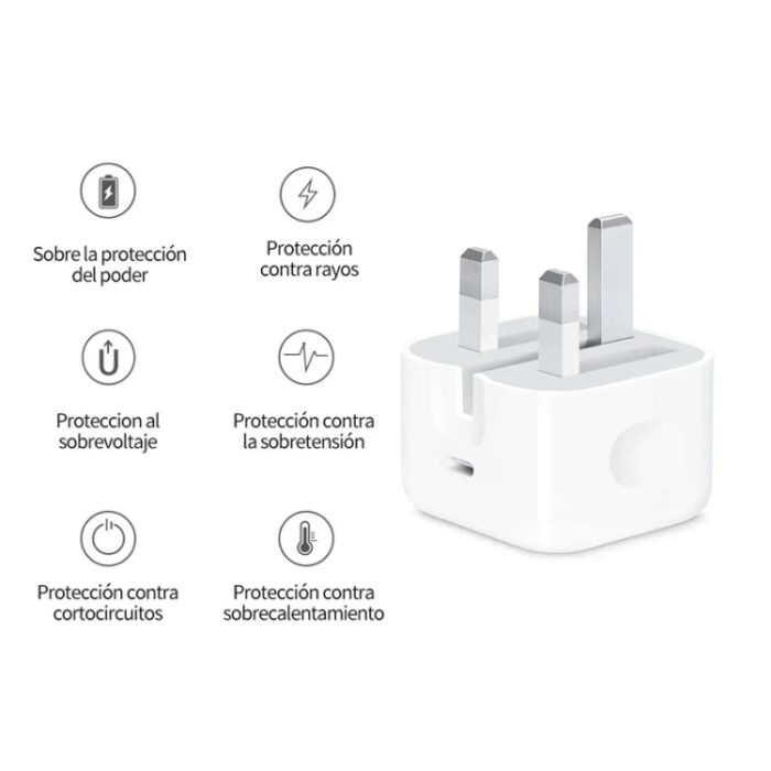 35W USB-C PD Charger with 1 m USB-C Cable, UK Plug - Image 5