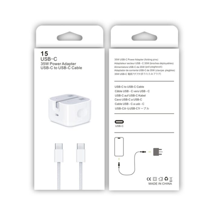 35W USB-C PD Charger with 1 m USB-C Cable, UK Plug - Image 7