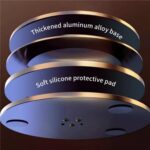 YY-027 Foldable Desktop Phone and Tablet Holder, 360-Degree Rotating Metal Stand - Image 4