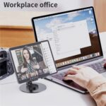 YY-027 Foldable Desktop Phone and Tablet Holder, 360-Degree Rotating Metal Stand - Image 9