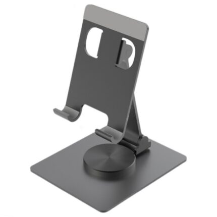 YY-022 Aluminium Desktop Phone and Tablet Holder, 360-Degree, up to 12.9 inch