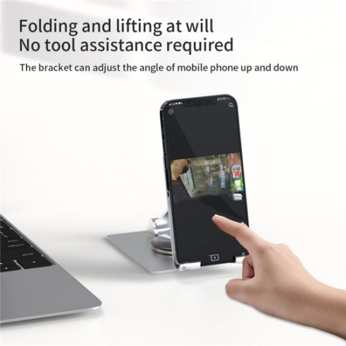 YY-022 Aluminium Desktop Phone and Tablet Holder, 360-Degree, up to 12.9 inch - Image 6