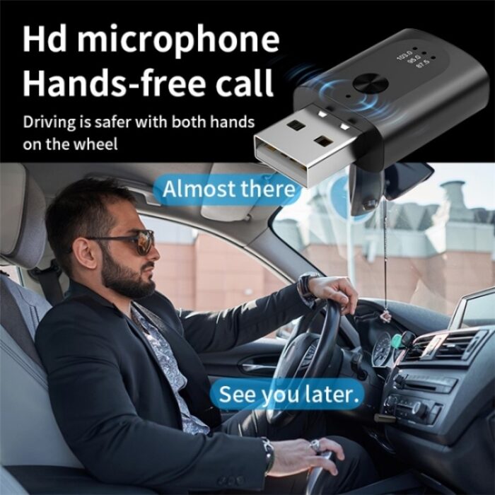 M08 USB Bluetooth 5.3 Car Adapter for Hands-Free Calls & Music - Image 5