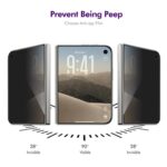 ENKAY 28-Degree Privacy Tempered Glass for iPhone, 2-Pack, 9H - Image 2