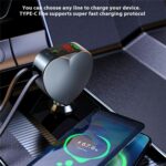 Y2 Bluetooth Car MP3 Player & FM Transmitter with Retractable USB-C Cables - Image 6